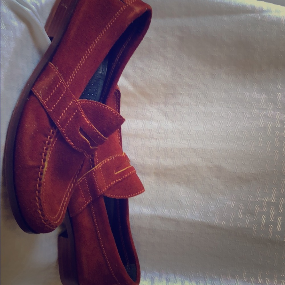 cole Haan orange suede shoe men size 7